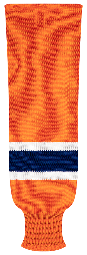 Kobe League Knit Edmonton Orange Hockey Socks - 9897R
