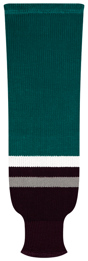 Kobe League Knit Anaheim Away Hockey Socks - 9827A
