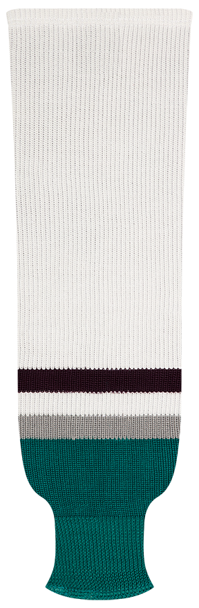 Kobe League Knit Anaheim Home Hockey Socks - 9827H