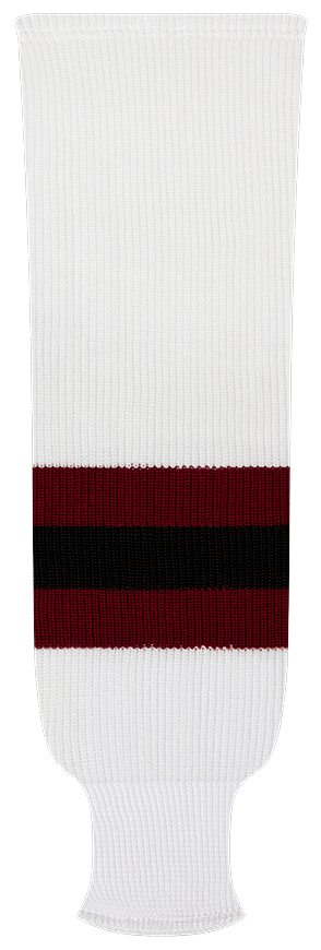 Kobe League Knit Arizona White Hockey Socks - 9857H