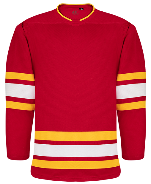 Kobe K3G Pro-Style Calgary 2021 Away Red Hockey Jersey - K3G48R