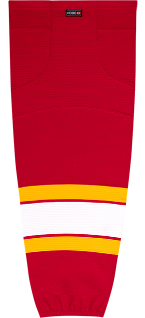 Kobe K3G Pro Calgary 2021 Away Red Hockey Socks - K3GS48R