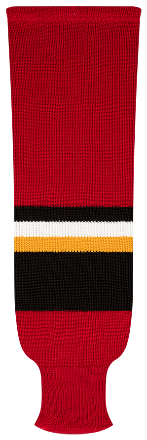 Kobe League Knit Calgary Red 3rd Hockey Socks - 9848R