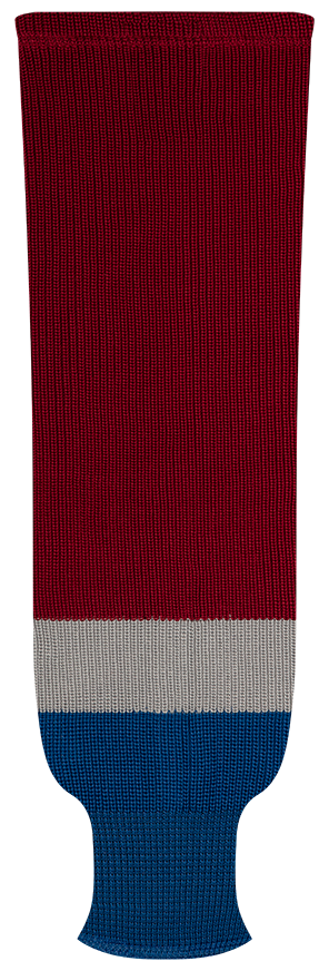 Kobe League Knit Colorado Away Hockey Socks - 9835A