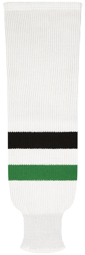 Kobe League Knit Dallas White Hockey Socks - 9849W