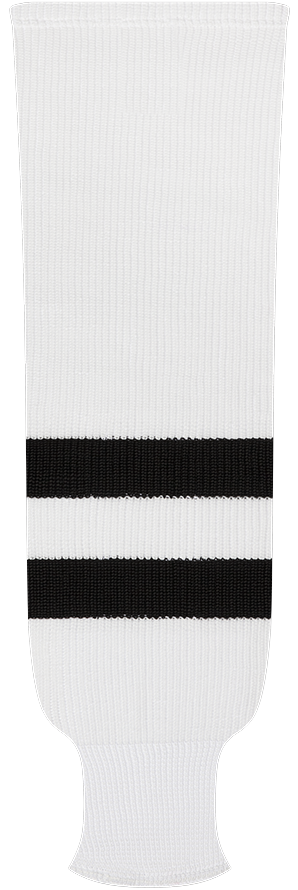 Kobe League Knit Los Angeles White Hockey Socks - 9801H
