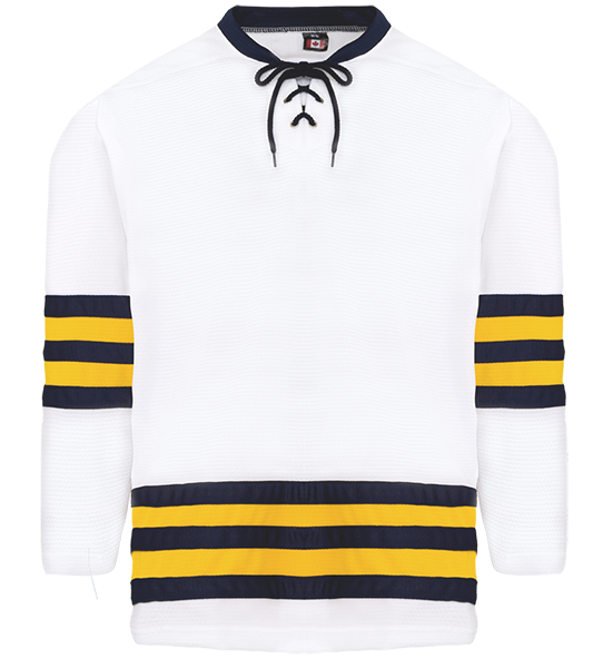 Kobe K3G Pro-Style Michigan White Hockey Jersey - K3G19H