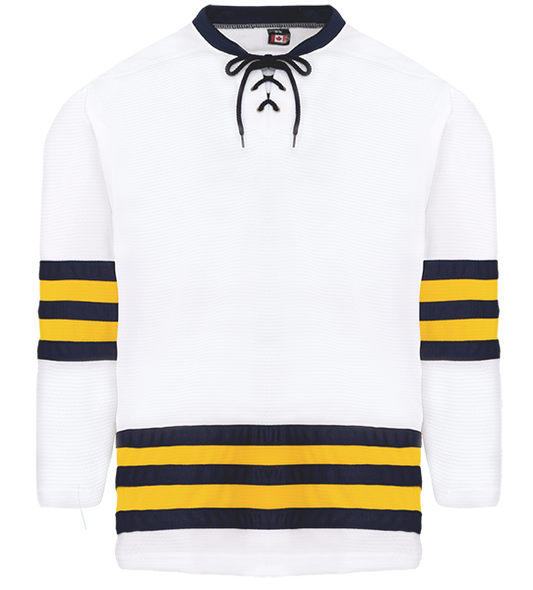Kobe K3G Pro-Style Michigan White Hockey Jersey - K3G19H