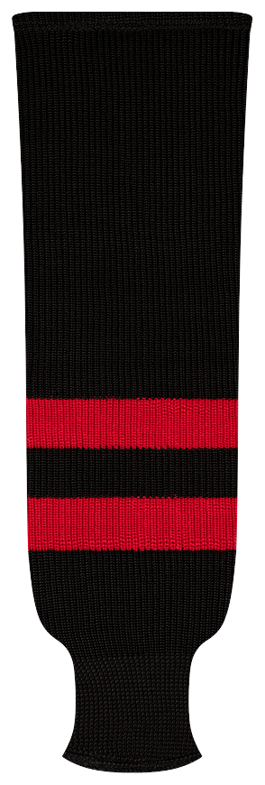 Kobe League Knit Ottawa Black Hockey Socks - 9872A