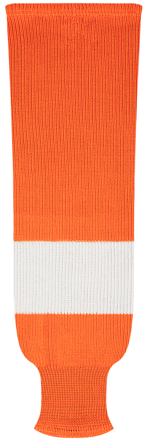 Kobe League Knit Philadelphia Orange Hockey Socks - 9888A