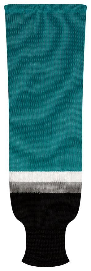 Kobe League Knit San Jose Away Hockey Socks - 9844A