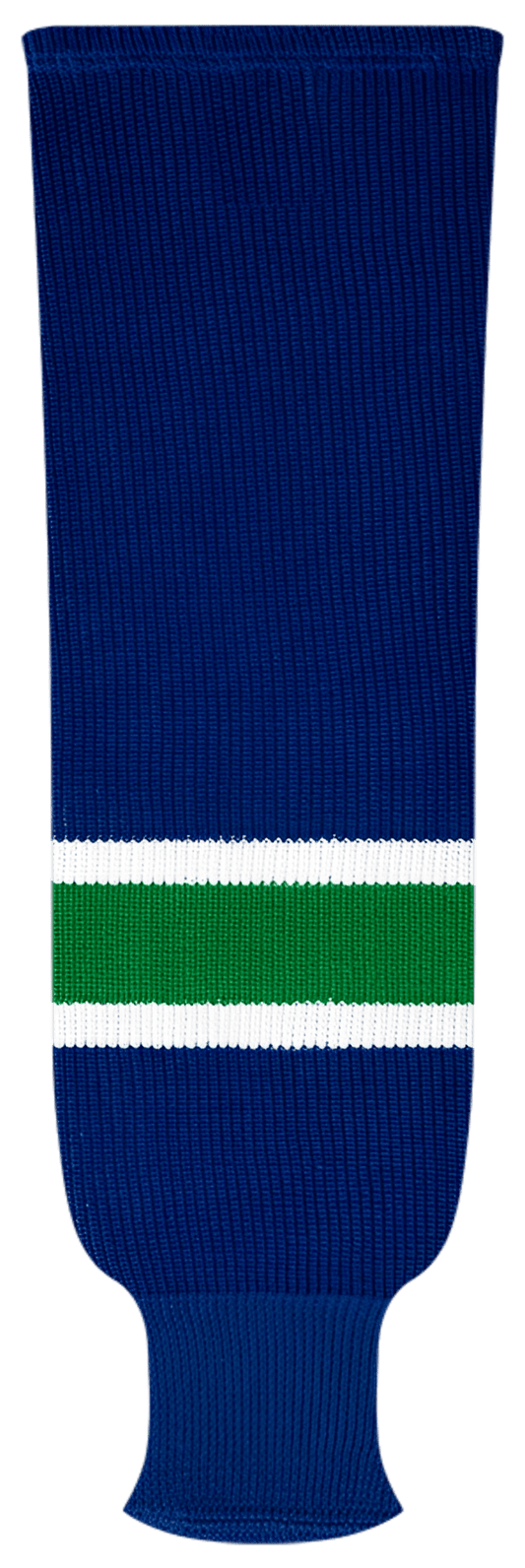 Kobe League Knit Vancouver Blue Vintage Away Hockey Socks - 9854A