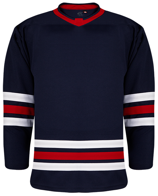 Kobe K3G Pro-Style Winnipeg Heritage Classic Navy Hockey Jersey - K3G76A